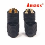 Amass MT60 Tre-hålspluggkontakt Svart Hane & Hona 1 Par
