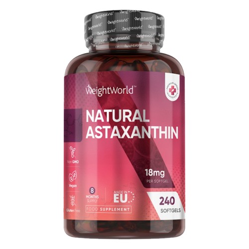 Astaxantin 240 kapslar, 18 mg - Kosttillskott för energi och immunförsvar