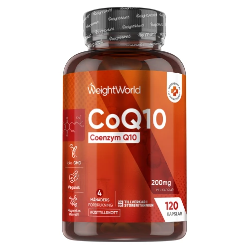CoQ10 200 mg, 120 kapslar l Köp från WeightWorld