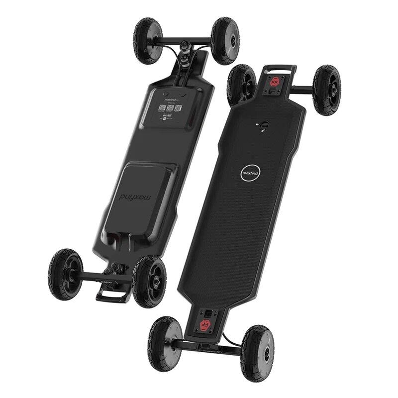 [EU DIREKT] Maxfind FF AT Elskateboard 48V 8.7AH Samsung-batteri 1500W*2 Dubbla motorer 165MM Däck 27KM Maximal räckvidd