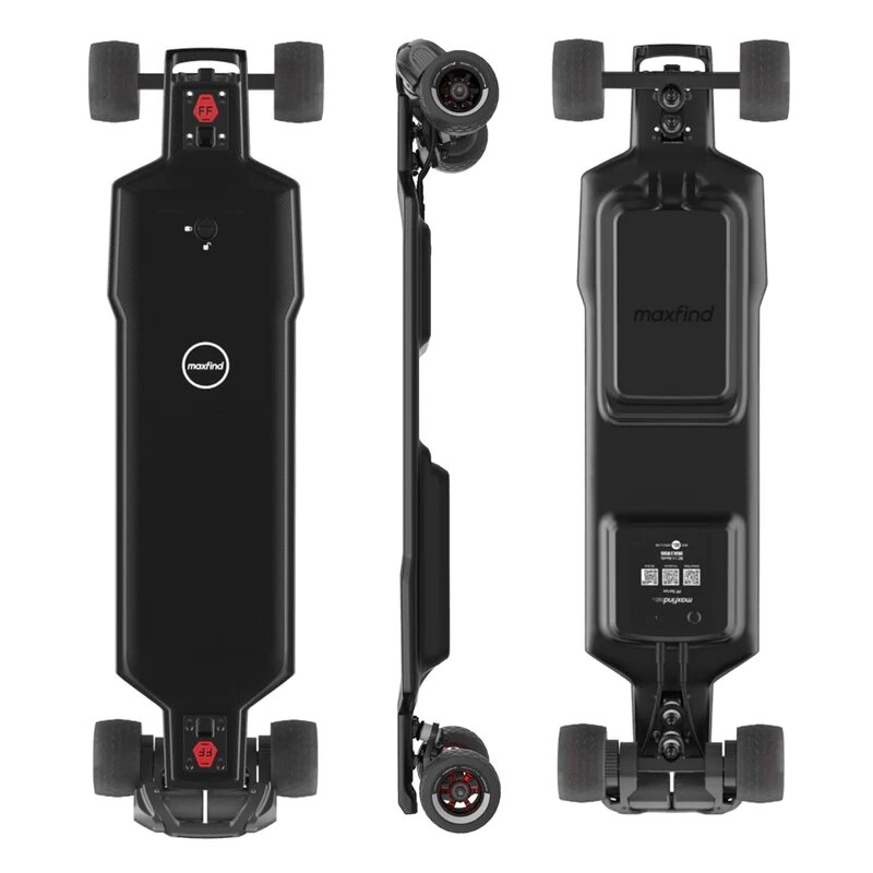 [EU DIREKT] Maxfind FF BÄLTE Elektrisk Skateboard 48V 8,7AH SamsungBatteri 1500W*2 Dubbla Motorer 105MM Däck 40KM Max Kö