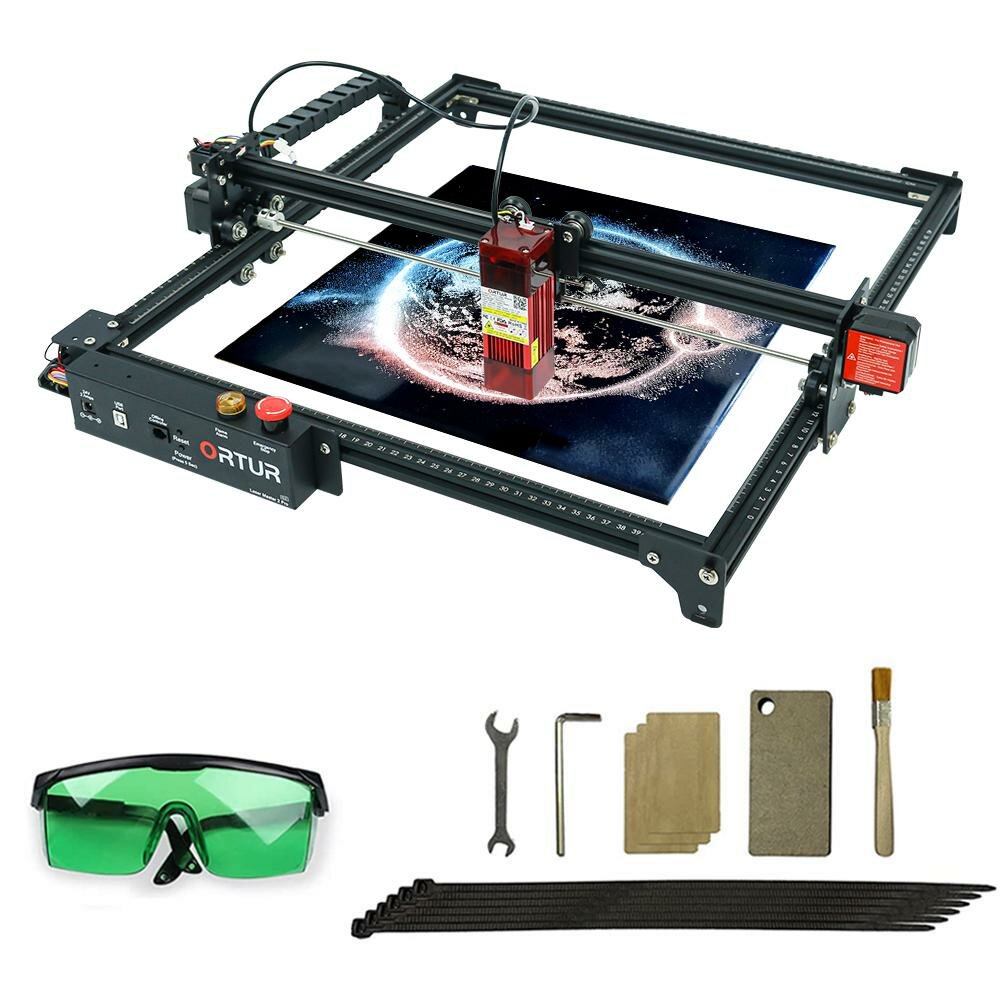 [EU-DIREKT] ORTUR Laser Master 2 Pro S2 LU2-4 SF Uppgraderad Lasergravyrmaskin Skärare 400 x 430mm Stort gravyrområde Sn