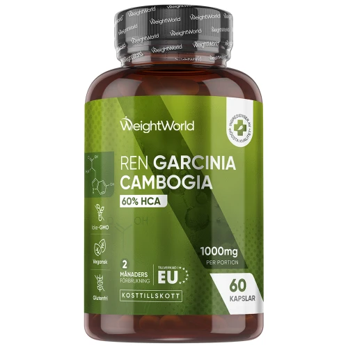 Garcinia Cambogia 1000mg, 60 kapsler - Aptitdämpande kosttillskott - Vegansk