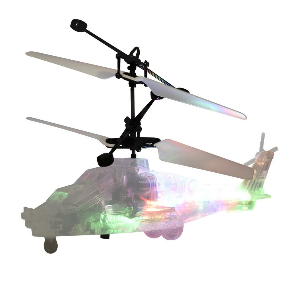 Gestavkännande Smart Levitations LED-ljus Håll Höjd Transparent RC Helikopter Barnleksaker