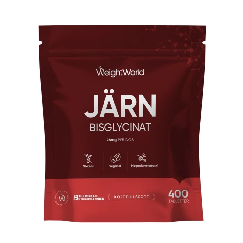 Järntabletter, 400 st - Naturligt järntillskott med C-vitamin - Bidrar till bildandet av röda blodkroppar och hemoglobin