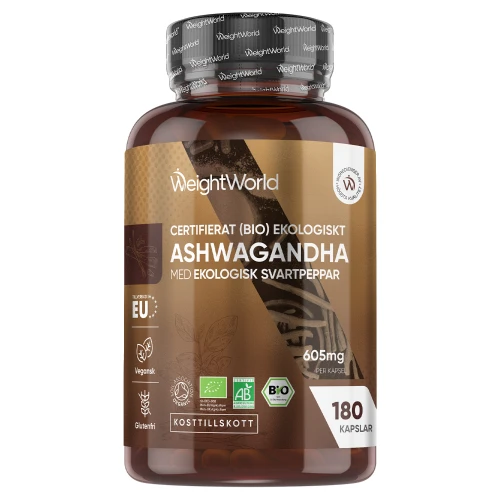 Köp Ekologisk Ashwagandha, 180 kapslar | WeightWorld