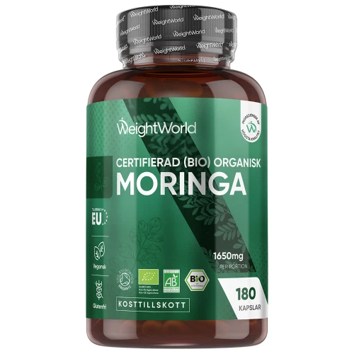 Köp Ekologiska Moringa kapslar 1650 mg, 180 st l WeightWorld