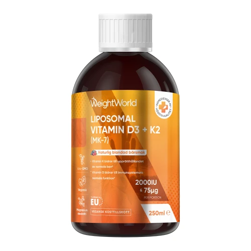 Köp Liposomal Vitamin D3 + K2, 250 ml | WeightWorld