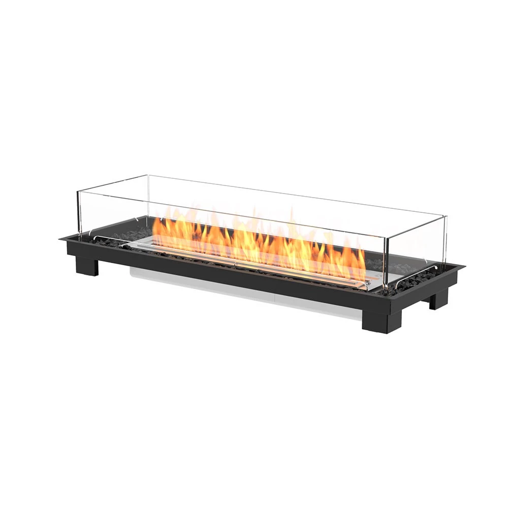 Linear 50 etanolkamin inbyggnadskit | EcoSmart Fire | Manuell etanolbrännare | Svart