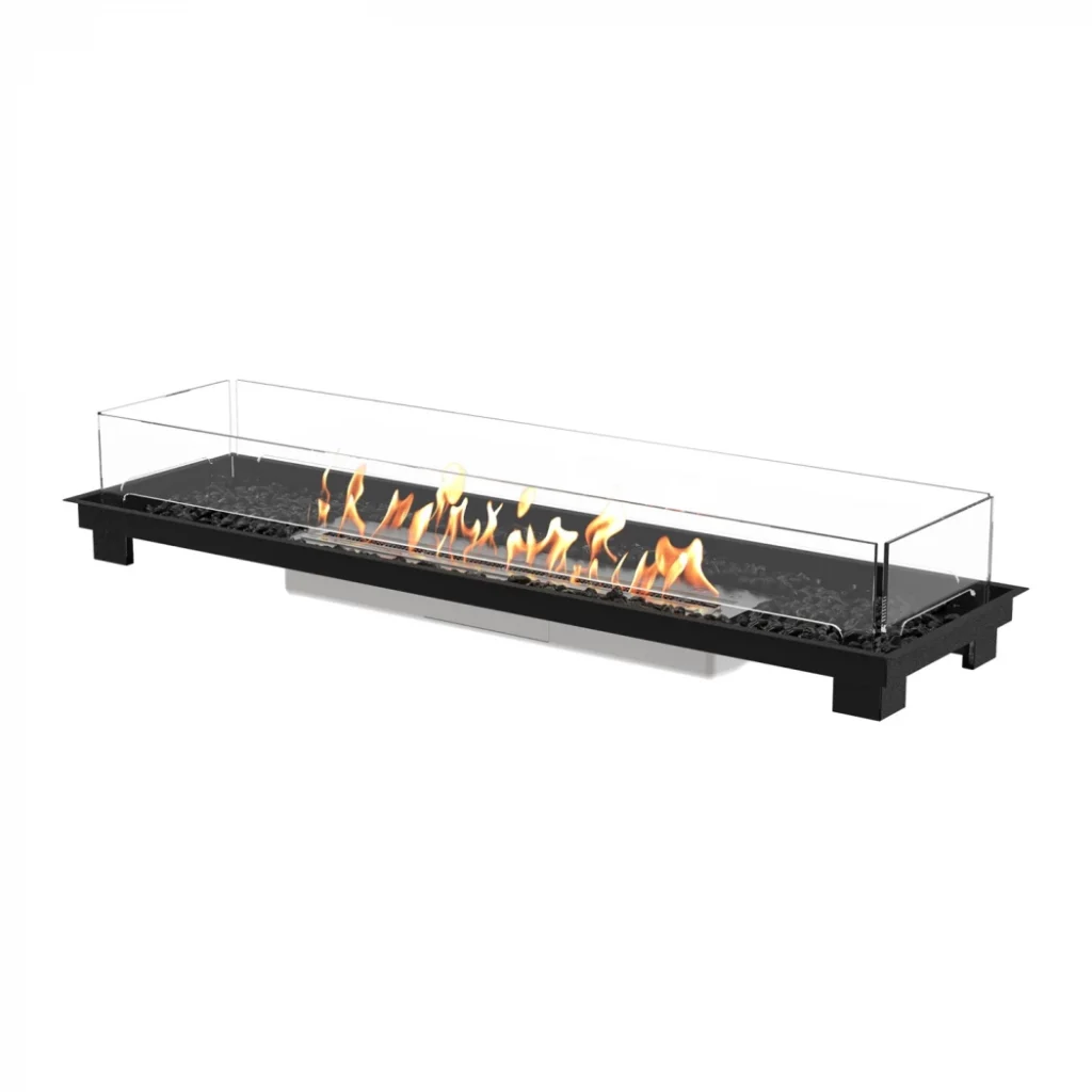 Linear 65 etanolkamin inbyggnadskit | EcoSmart Fire | Manuell etanolbrännare | Stål , Svart