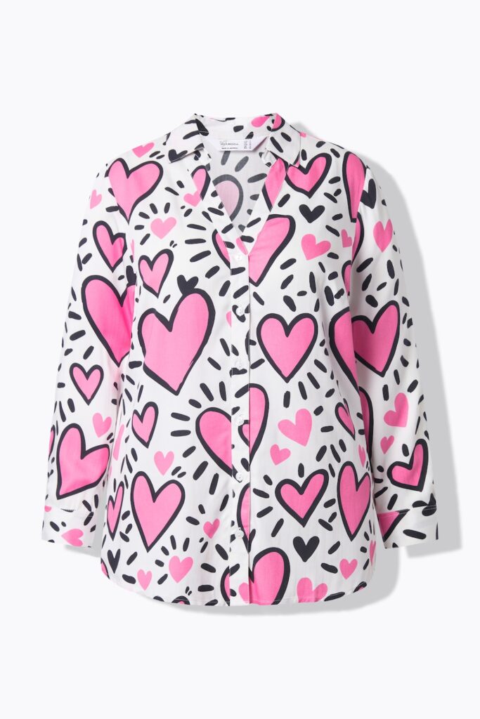 Stora storlekar Blus, Dam, vit, storlek: 56, Viskos, Mia Moda