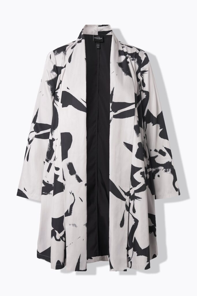 Stora storlekar Lång jacka, Dam, grå, storlek: 58/60, Polyester, Ulla Popken