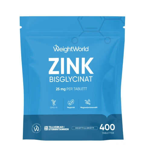 Zink - 400 tabletter - För immunförsvar, syn och en normal kognitiv funktion - Hög biotillgänglighet