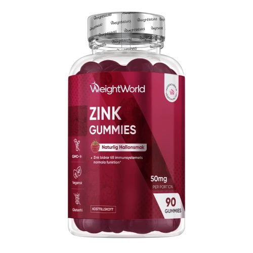 Zink Gummies, 25 mg, 90 st | Köp från WeightWorld