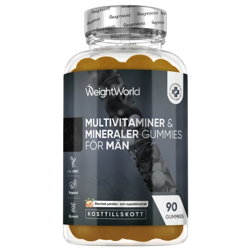 Köp Multivitamin Gummies för män, 90 st | WeightWorld