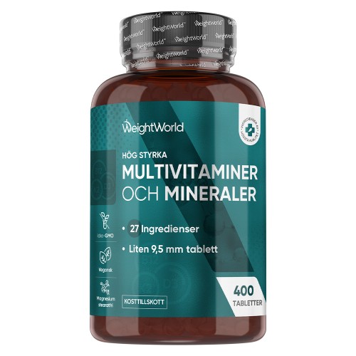 Multivitaminer och Mineraler 365 tabletter - Multivitamin för vuxna för 1 års förbrukning