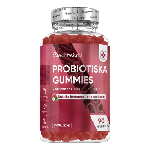Probiotika Vingummi (jordgubbs-/vaniljsmak), räcker till 45 dagar - 2 miljarder mjölksyrabakterier