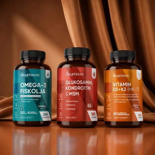 Rörlighetstrio | Omega 3, glukosamin & vitamin D3 | Köp hos WeightWorld
