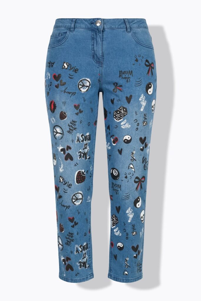 Stora storlekar Boyfriend-jeans, Dam, blå, storlek: 58, Bomull, Angel of Style