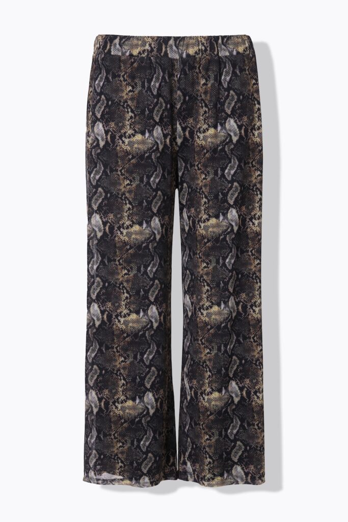 Stora storlekar Byxa, Dam, grön, storlek: 56, Viskos/Polyester/Elastan, Mia Moda