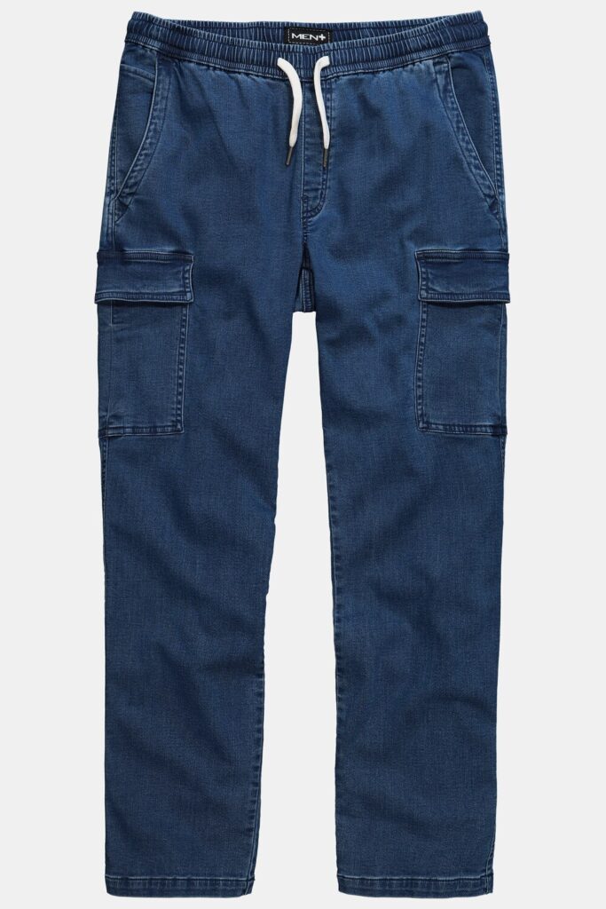 Stora storlekar Cargojeans, Her, blå, storlek: 4XL, Bomull, Men Plus