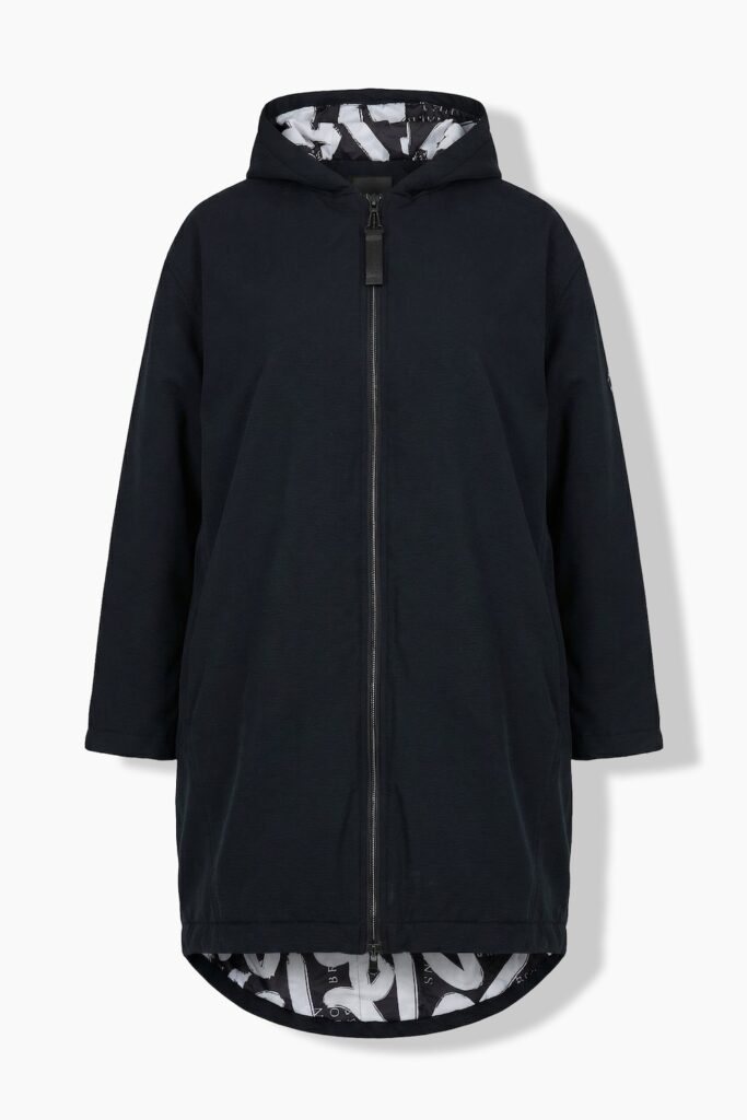 Stora storlekar HYPRAR Funktionsparkas, Dam, svart, storlek: 42/44, Polyester, Ulla Popken