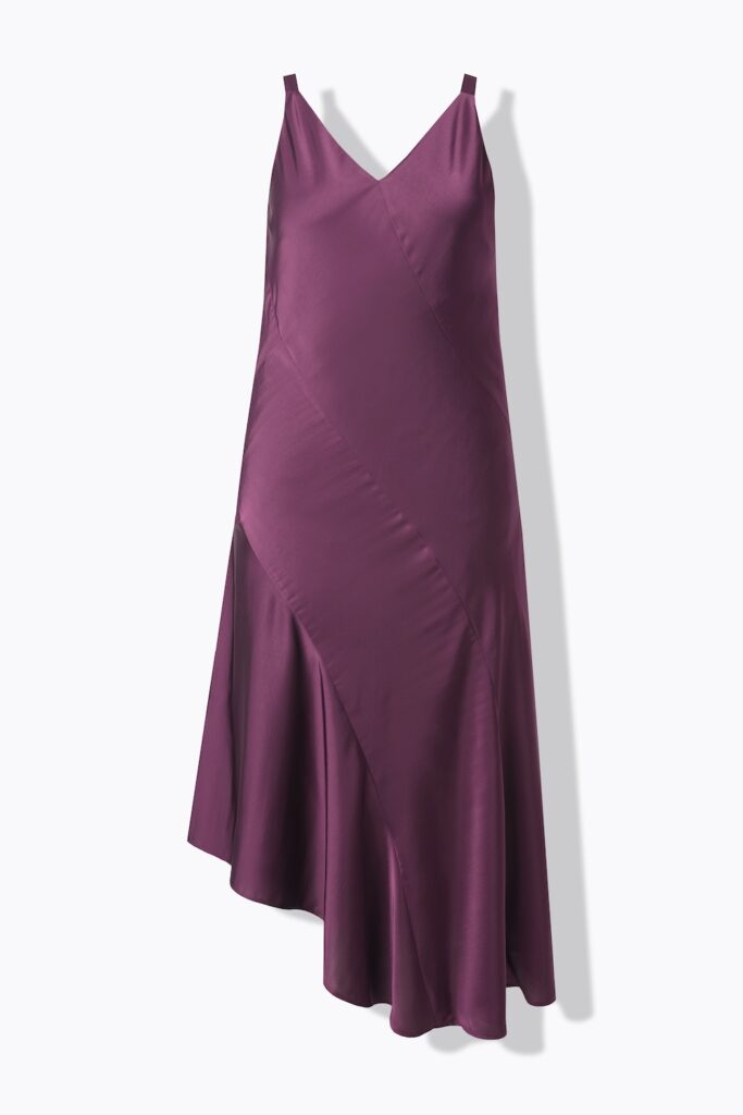 Stora storlekar Maxiklänning i satin, Dam, röd, storlek: 58/60, Polyester, Ulla Popken