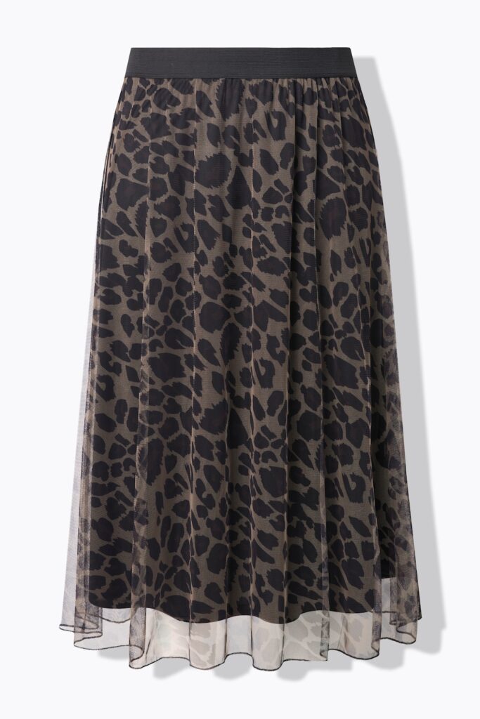 Stora storlekar Midikjol, Dam, svart, storlek: 56, Polyester, Mia Moda