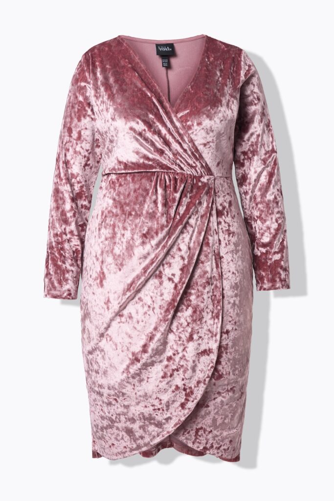 Stora storlekar midiklänning, Dam, rosa, storlek: 48, Polyester, Ulla Popken