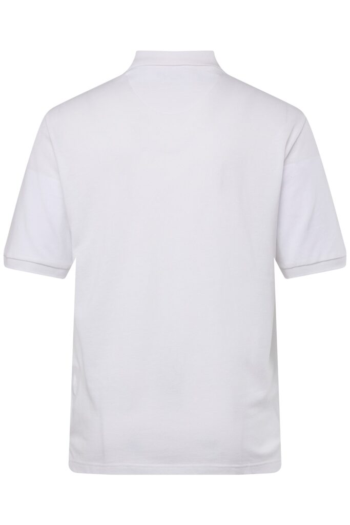 Stora storlekar Pikétröja, Her, vit, storlek: 6XL, Bomull/Polyester, Men Plus