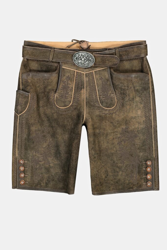 Stora storlekar Skinnbyxa. Lederhosen, Her, brun, storlek: 68, Läder/Bomull, JP1880