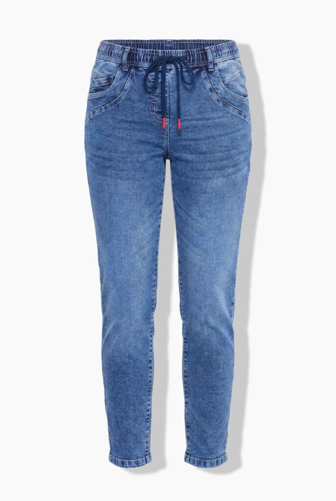 Stora storlekar Slim jeans, Dam, blå, storlek: 48, Bomull, LAURASON