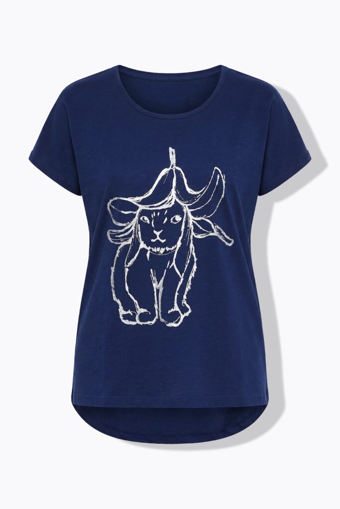Stora storlekar T-shirt, Dam, blå, storlek: 62/64, Bomull, Ulla Popken