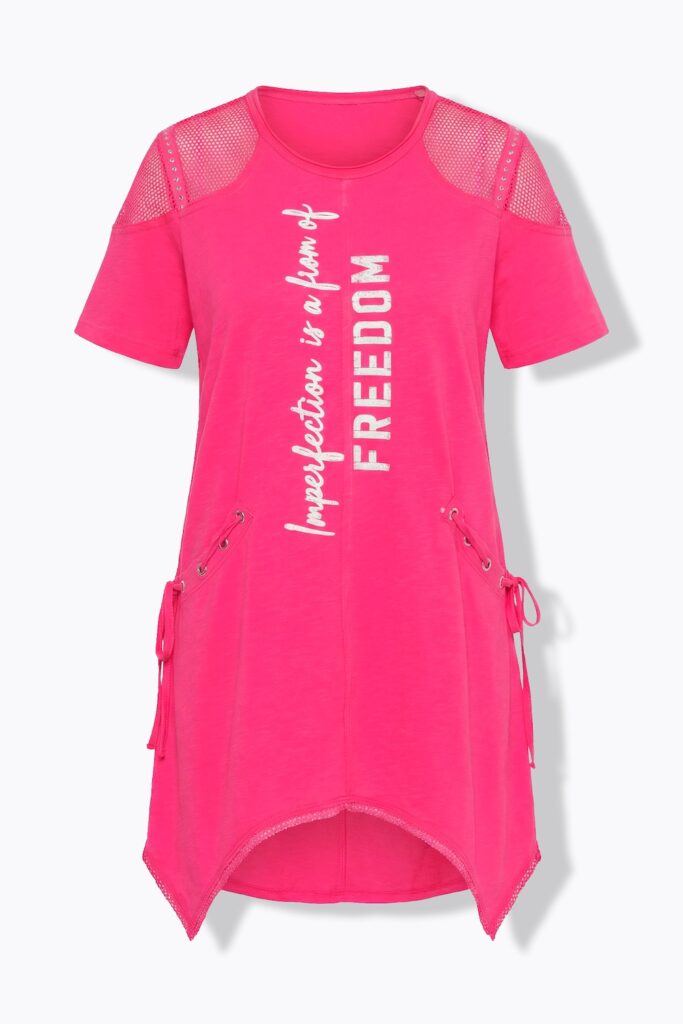 Stora storlekar T-shirt, Dam, rosa, storlek: 50, Bomull, Angel of Style