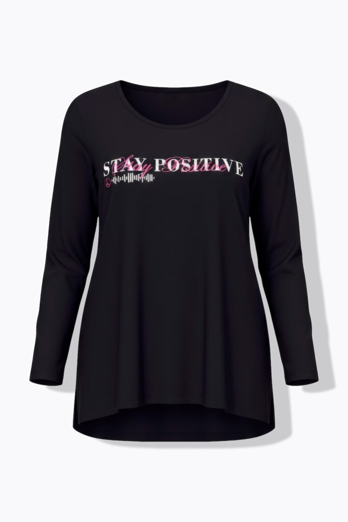 Stora storlekar T-shirt, Dam, svart, storlek: 44, Bomull, Angel of Style