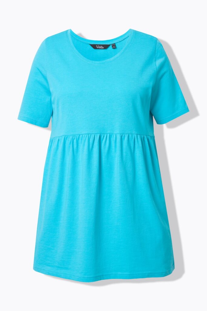 Stora storlekar T-shirt, Dam, turkos, storlek: 54/56, Bomull/Polyester, Ulla Popken
