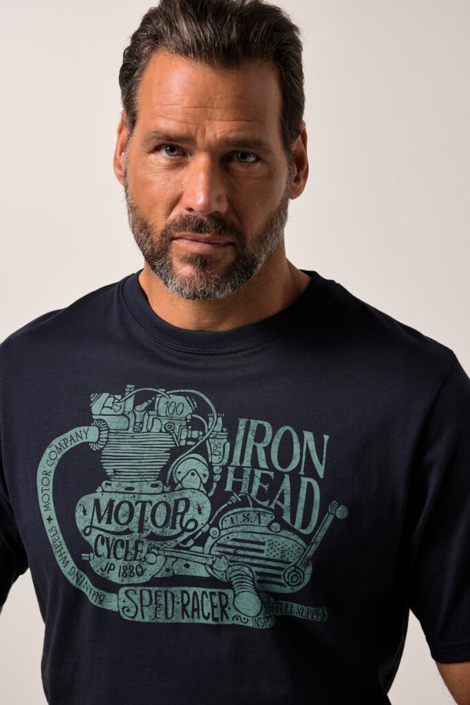 Stora storlekar T-shirt, Her, blå, storlek: 7XL, Bomull, JP1880