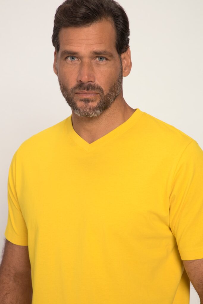 Stora storlekar T-shirt, Her, gul, storlek: XL, Bomull, JP1880