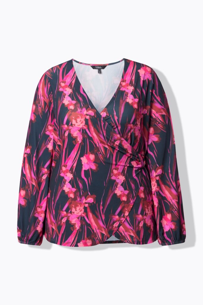 Stora storlekar topp, Dam, blå, storlek: 46, Polyester, Ulla Popken